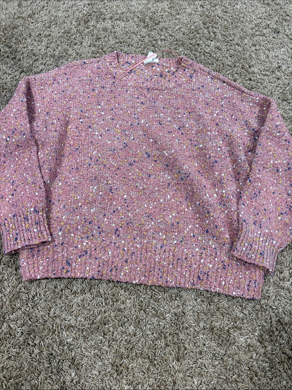 Ady P Pink Multicolor Sweater 1X